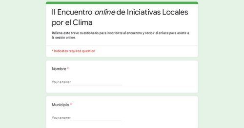 Encuentro online de Iniciativas Locales por el Clima